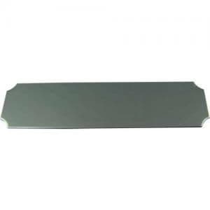 Silver Engraving Plate with Scalloped Corners 60mmx16mm Shiny Finish Adhesive Backing