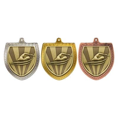 Swimming Cobra Shield Medal - 75mm