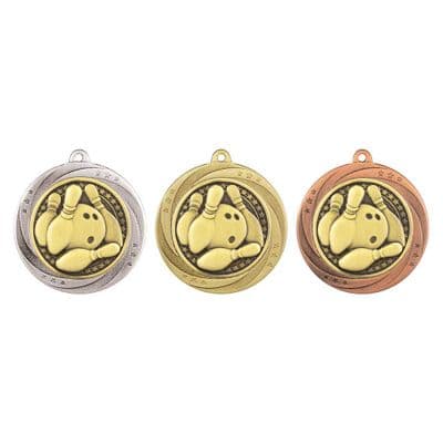 Ten Pin Bowling Superstar Medal - 60mm