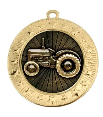Vintage Tractor Medal 70mm Including Centre & Ribbon