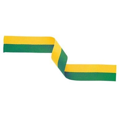 Yellow/Green 22mm Medal Ribbon with pin