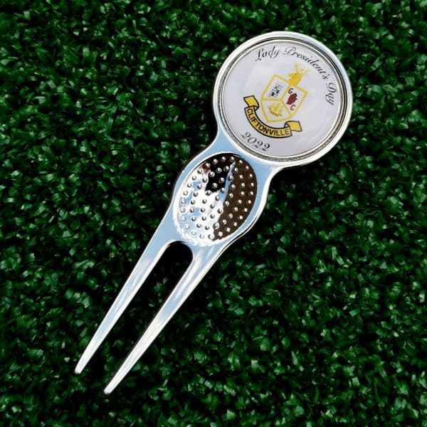 Personalised 2in1 Metal Divot Tool Pitch Repairer with a built-in Ball Marker