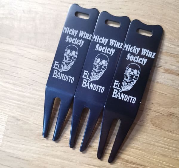 Personalised Black Metal Divot Tool Pitch Repairer