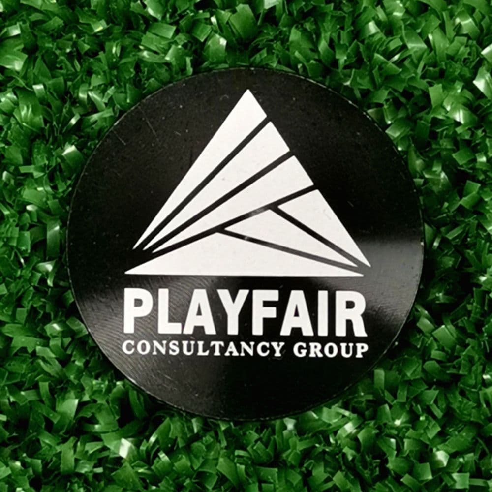 Personalised Large Black Metal Golf Ball Marker