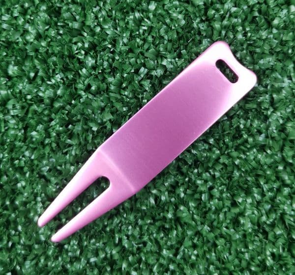 Personalised Pink Metal Divot Tool Pitch Repairer