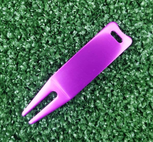 Personalised Purple Metal Divot Tool Pitch Repairer