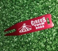 Personalised Red Metal Divot Tool Pitch Repairer