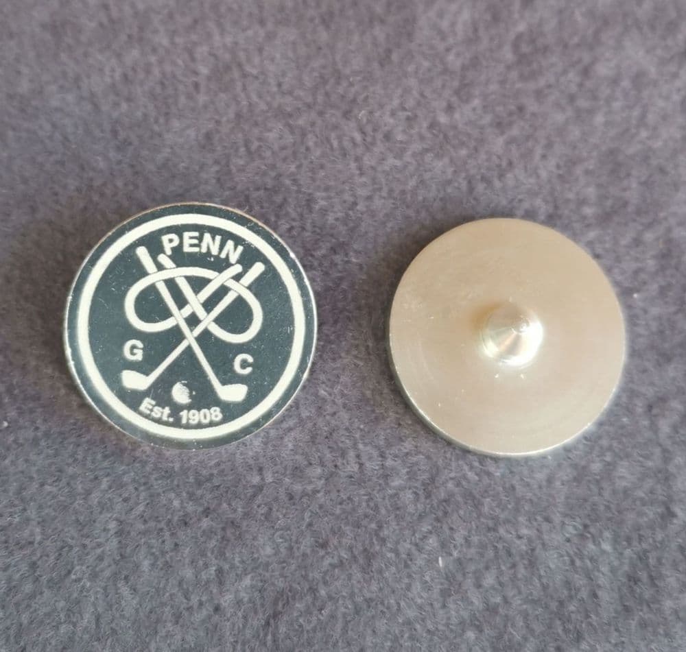 Personalised Small Silver Metal Golf Ball Marker