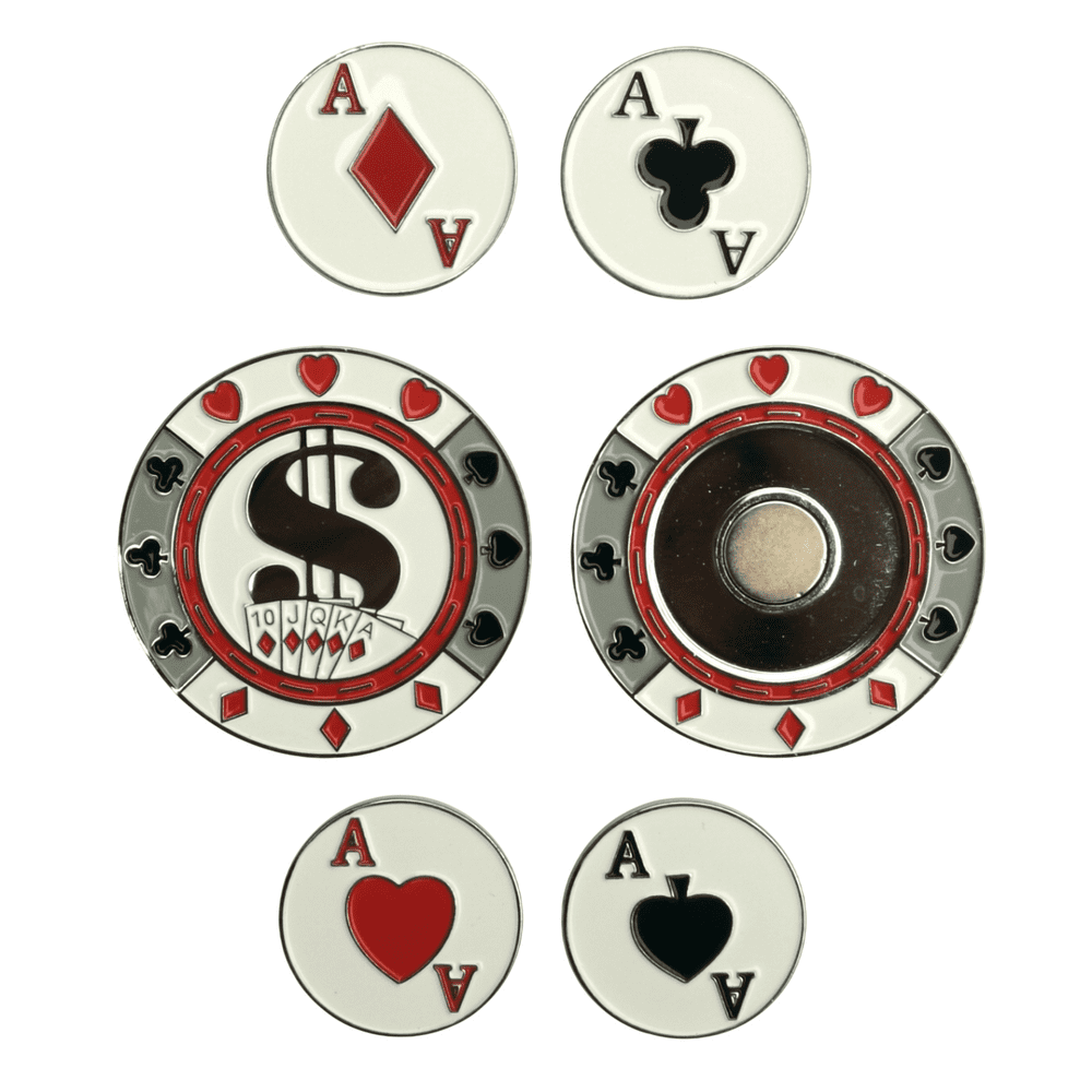 Royal Flush 2in1 Poker Chip Ball Marker