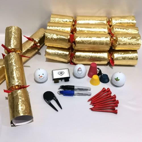Set of 8 Luxury Golf Christmas Crackers for Golfers
