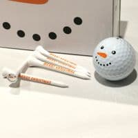 Snowman Christmas Titleist Pro V1 Golf Ball & Golf Tee Gift Set