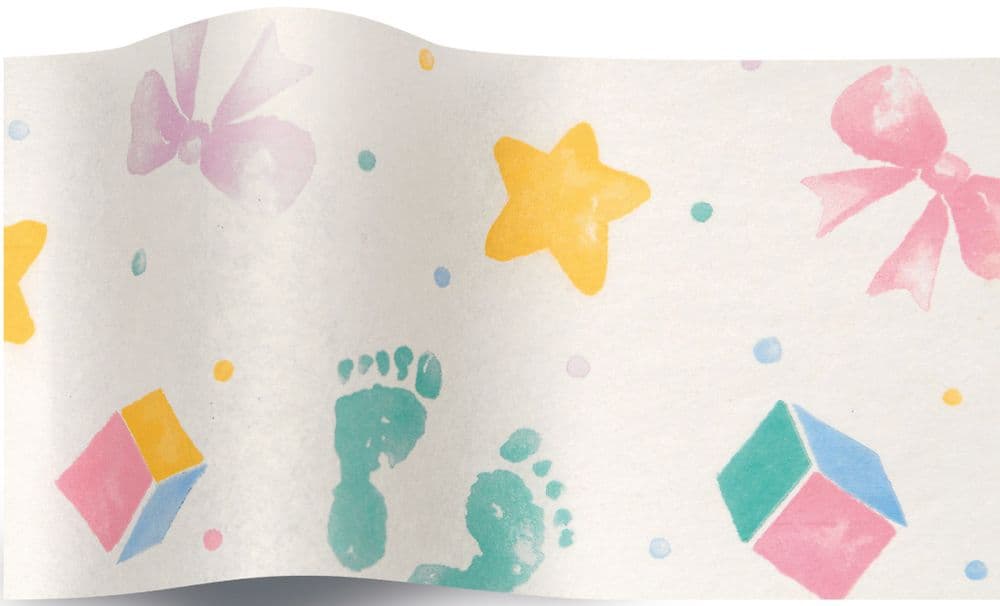 Baby Hand & Foot Print Tissue Paper Sheets