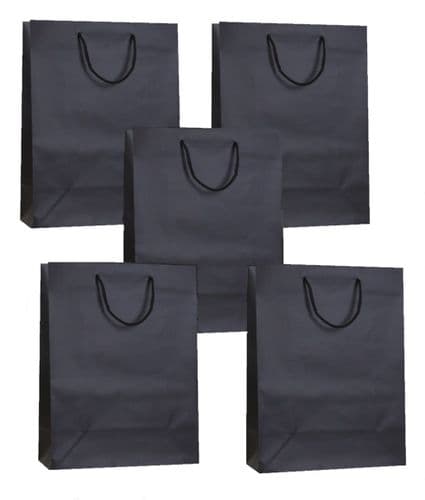 Black Matt Laminated medium Gift Bags