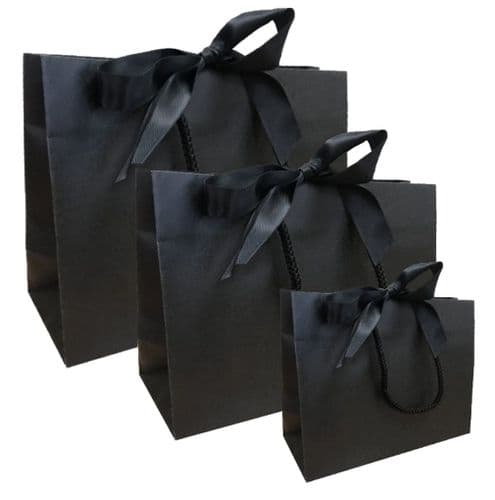 Black - Ribbon Bags