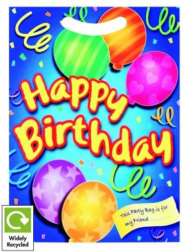 Boy's Happy Birthday (Blue) Party Loot Bag