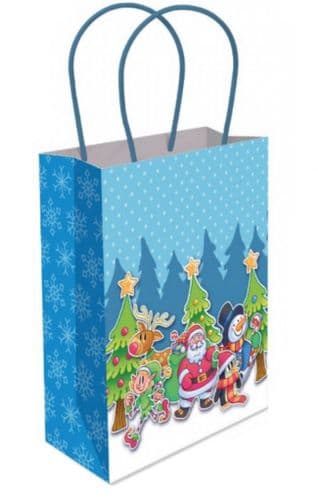 Christmas Blue Paper Gift Bags