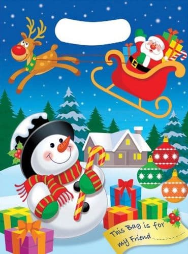 Christmas Plastic Loot Bags