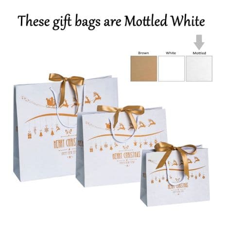 Christmas White - Ribbon Bags