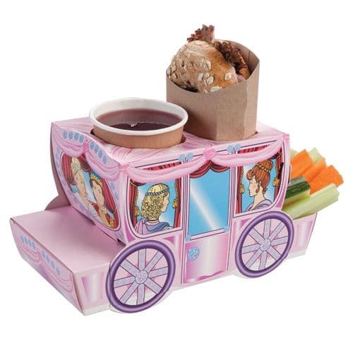 Cinderella Pink Stage Coach Combi Meal Party Box Tray