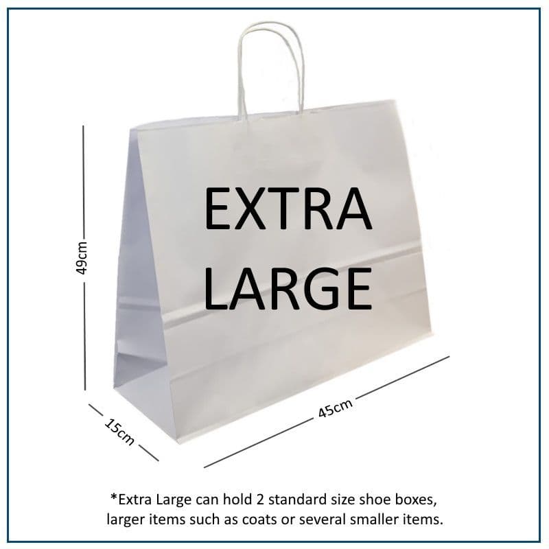 Extra Large White Retail Bags