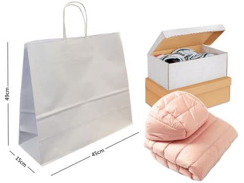 Extra Large - White Retail Bags
