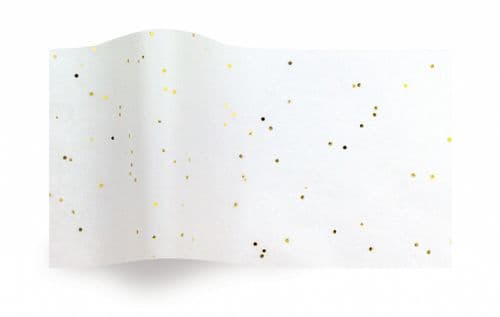 Gold Gemstone on White Tissue Paper (GS1018)