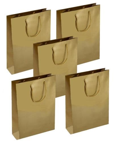 Gold Matt Laminated medium Gift Bags