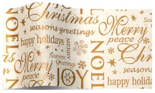 Gold Noel Gemstone Tissue Paper