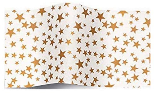 Gold Stars Print Tissue Paper Sheets