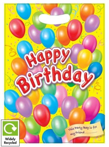 Happy Birthday Balloon Party Loot Bag
