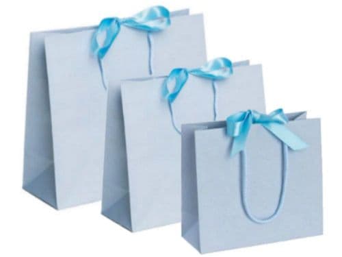 Light Blue - Ribbon Bags