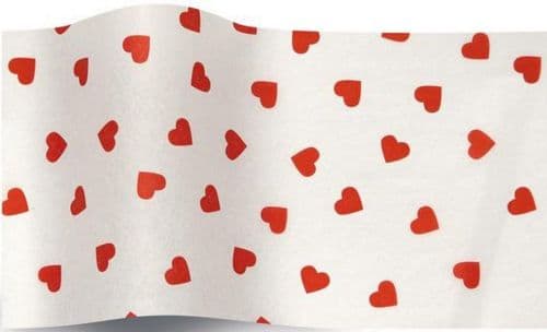 Love Heart Print Tissue Paper Sheets