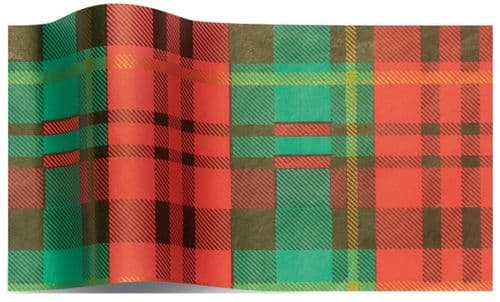 Presently Plaid Tartan Print Tissue Paper Sheets