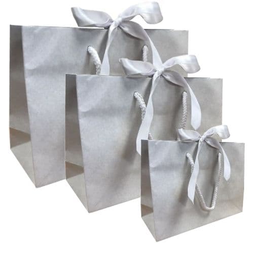 Recycled White - Ribbon Bags
