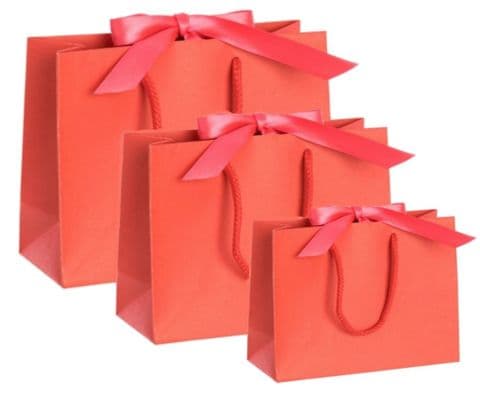 Red - Ribbon Bags