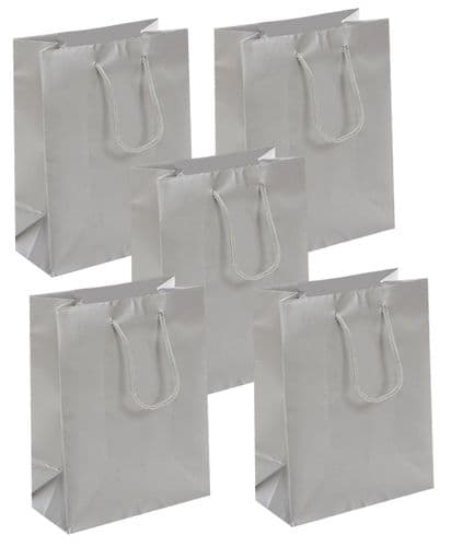 Silver Matt Laminated medium Gift Bags