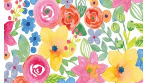 Watercolor Floral Print Tissue Paper