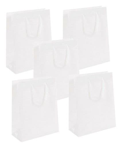 White Matt Laminated medium Gift Bags