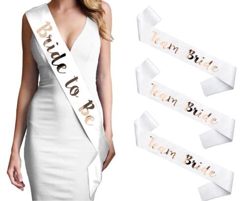White Satin Sash
