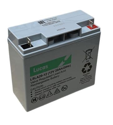 LSLA20-12 Lucas VRLA AGM Standby Battery 12v 20Ah