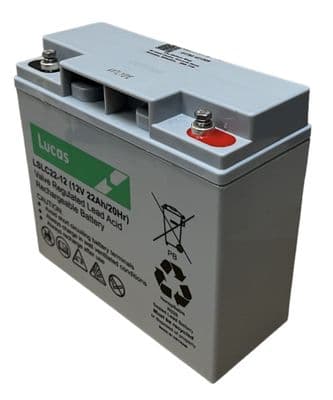 LSLC22-12 Lucas VRLA AGM Cyclic Battery 12v 22Ah
