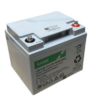LSLC42-12 Lucas VRLA AGM Cyclic Battery 12v 42Ah