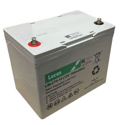 LSLC75-12 Lucas VRLA AGM Cyclic Battery 12v 75Ah