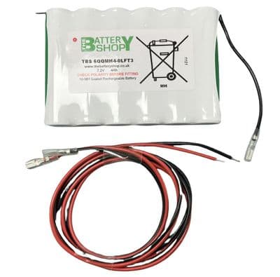 TBS-B916 Ni-Mh 7.2v 4.0Ah Emergency Lighting Battery Pack (with Lead set)