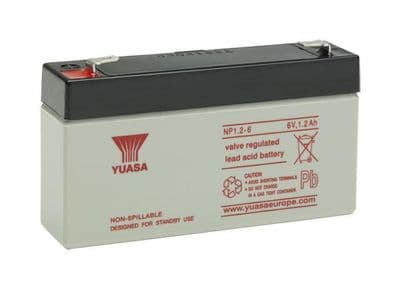 Yuasa NP1.2-6 VRLA Rechargeable Battery 6v 1.2Ah
