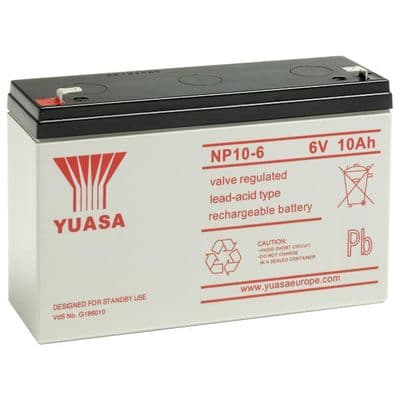 Yuasa NP10-6 VRLA Rechargeable Battery 6v 10Ah