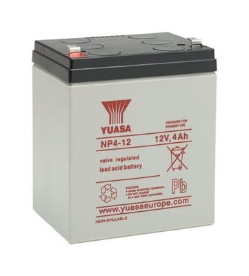 Yuasa NP4-12 VRLA Rechargeable Battery 12v 4Ah