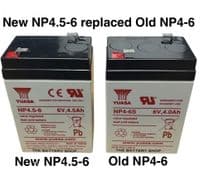 Yuasa NP4.5-6 VRLA Rechargeable Battery 6v 4.5Ah