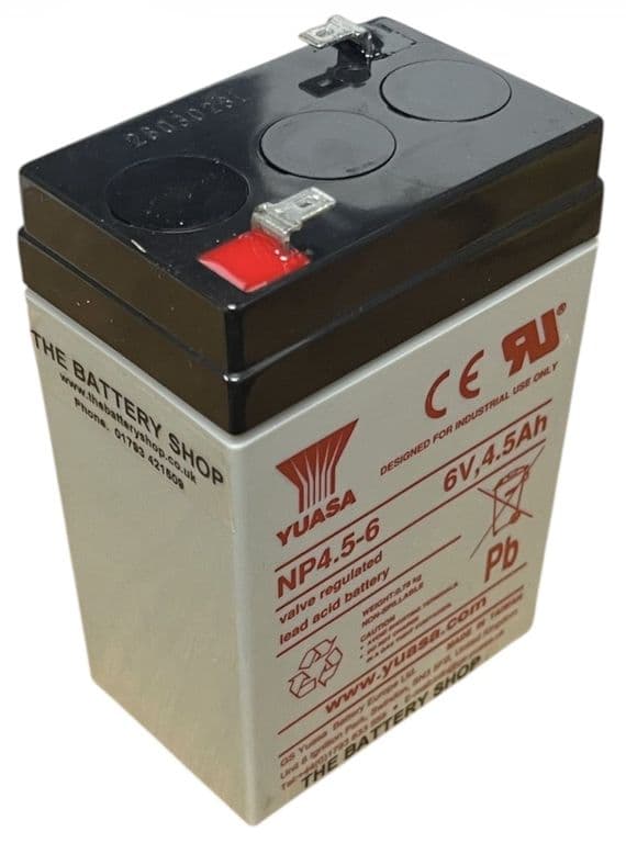 Yuasa NP4.5-6 VRLA Rechargeable Battery 6v 4.5Ah
