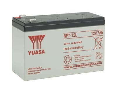 Yuasa NP7-12L VRLA Rechargeable Battery 12v 7Ah (F2)